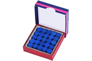 DILWE Punte per Stecca da Biliardo a Strato Singolo,Punte da Biliardo 50 Pezzi, Punta da Palo da Biliardo Colla in Pelle per Stecche,13 mm