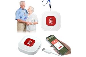 WIOONI Sistema di allarme WiFi casa, ricevitore di emergenza per anziani, pulsante di emergenza SOS personale per pazienti anziani, bambini, compatibile con Tuya Smart/Smart Life/Alexa (supporta Wi-Fi