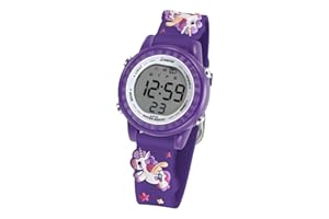 Bigmeda Montre Enfant Numérique Sport 30M Etanche Multifonction Électronique Montres 7 Couleur LED Rétro Eclairage pour 3 Ans à 12 Ans Enfants Fille Garçon