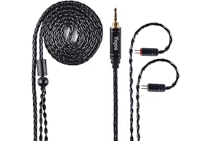 YINYOO Kopfhörerkabel mit 8 Kern, versilbert, 2-polig, 0,78 mm, mit 2,5 mm Stecker für ES4 ZST ZSN ZS3 ZSR C10 C04 CA4 AS10 ZS10 C12 C16 V80 V90 Blon-03 KB06 (2 Pins 2,5 mm)