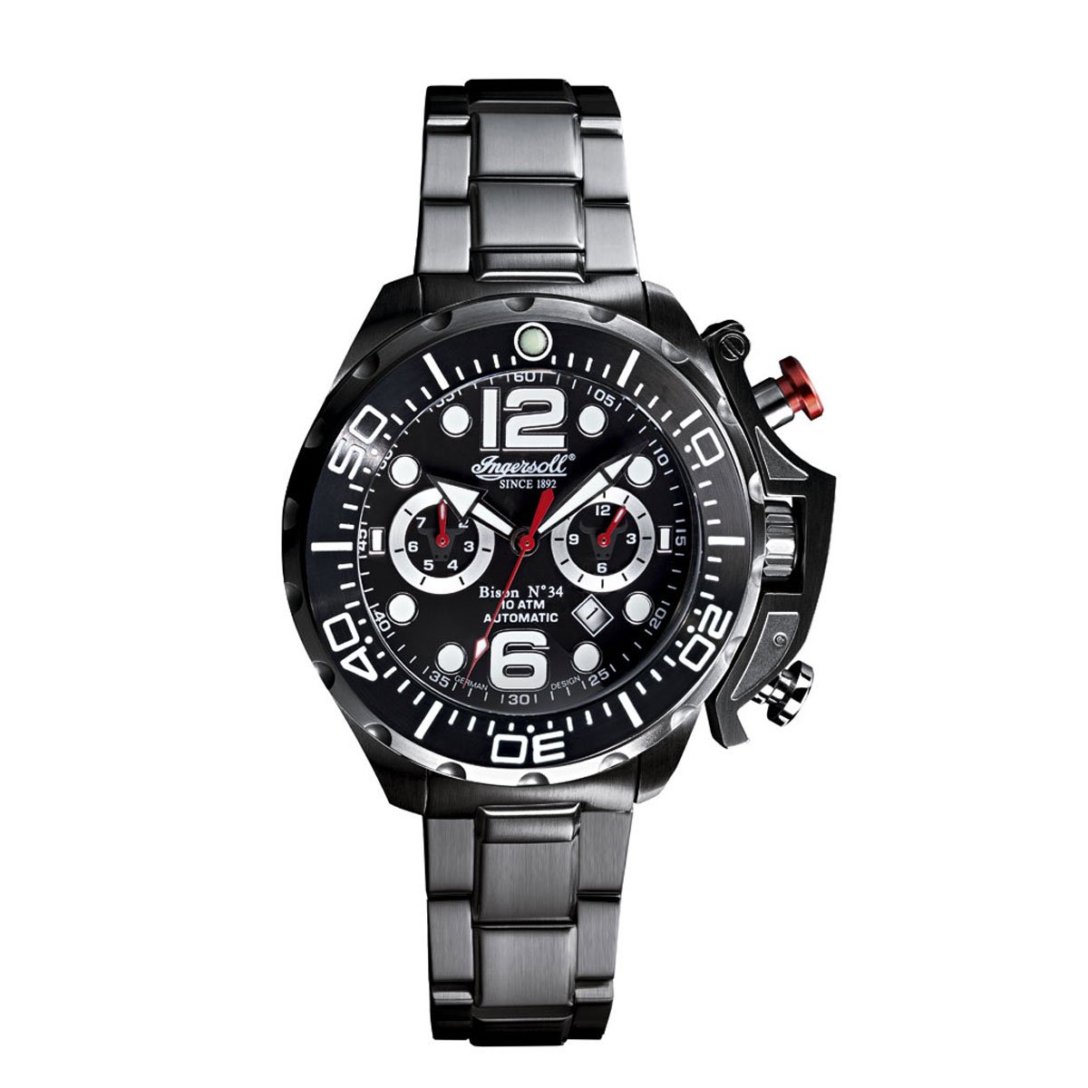 Ingersoll Herren-Armbanduhr BisonN0.34 Analog Automatik IN1623BKBK