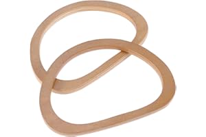 Milisten 2 Unidades de Asas de Madera Asas Ovaladas Bolso de Mano Manualidades Bolso Asas de Repuesto Bolsos Hechos a Mano Accesorios