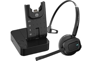 INNOTALK Casque sans fil pour téléphones Polycom - Compatible avec Polycom VVX 300, 310, 400, 410 et tous les modèles VVX - Avec câble de réponse à distance (Pioneer)