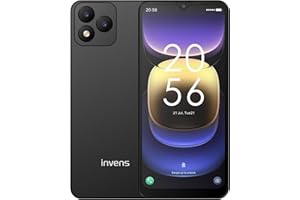 invens Note TK01 Smartphone ohne Vertrag, Dual-SIM 4G Android Günstig Handy, 6,52" HD+ Display, 4250mAh Akku, Octa Core, Gesichtserkennung, 4+32GB, 16MP+5MP Kamera, OTG, Schwarz