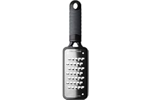 Microplane Serie Home Rallador Extragrueso, Acero Inoxidable, Negro, 27.10x7.10x2.10 cm