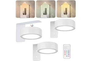 ELIPHONTOWNE 3 Stück Bilderleuchte Kabellos Lampe - LED 13 farbige Lichter Schlafzimmer Wohnzimmer Bildbeleuchtung Leuchte, Magnetische Atmosphäre LED Wandleuchte Kabellos, Remote Control Art Painting Wandleuchte