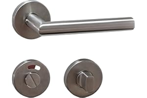 BUDDY4HOME HOUSE ACCESSOIRES Buddy4Home Türgriff Edelstahl Bad WC Türgarnitur Türbeschlag Türdrücker Türklinke Drückergarnitur Zimmertüren Türbeschläge Innentüren Set Türgriffe Innentüren Berlin