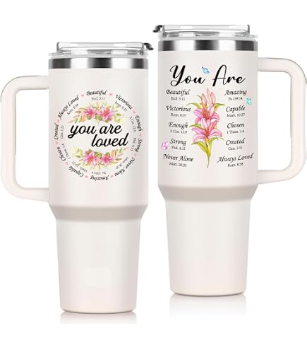 10er Set Christliche Gläser Mit Deckel – 400 Ml, Bibelverse, Inkl. Strohhalm & Hülle