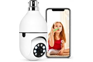 Eyetech 4Mp WiFi Bulb CCTV Camera for Home Security | 360° Rotation | Color Night Vision | Motion Detection Two-Way Audio | Wireless Light Bulb Camera with Mobile App V380 Pro (Light Camera)