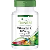Vitamin C 1000mg - hochdosiert und mit Hagebutten - 500 Tabletten - VEGAN - magenfreundlich - GROSSPACKUNG