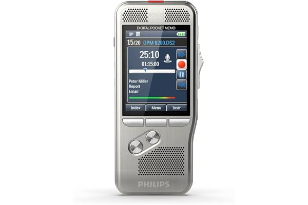 Philips DPM8300/00 Dictaphone Argent Brossé