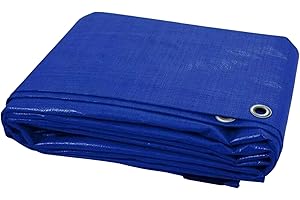 Abacus Range Blue Tarpaulin Sheet 1.2m x 1.8m (3.9ft x 5.9ft) - Heavy Duty Waterproof Tarp Cover - Weatherproof, UV Resistant, Outdoor Protection for Camping, Garden, Construction Reinforced Eyelets