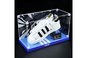 LocoLee Vitrina de acrílico para Lego Adidas Originals Superstar Sportschuh,Staubdicht Plexiglas Box Transparent Vitrinenschrank Acrylics Display Case for Lego 10282,Nur Vitrine,Kein Lego