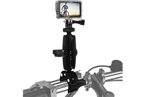 LIBERSHINE Uchwyt na rower do aparatu Uchwyt na kierownicę motocykla do roweru 360 stopni obrotowy regulowany metalowy uchwyt na kierownicę dla GoPro Hero Insta360 One X2 One R, GO 2