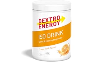 ‎DEXTRO ENERGY Dextro Energy, Iso Drink Elektrolyte Getränkepulver, Orange, Mit Natrium, Magnesium, Kalium, Chlorid, für schnelle Energie, 440g, 11 Portionen