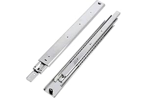 GTV - Set de Guias Correderas para Cajones de Extracción Total 53.9 x 700 mm, Acero Galvanizado de 2 mm, Correderas Telescopicas, Rieles Cajones Soporta hasta 100 kg, Rieles para Cajones - 4 Piezas