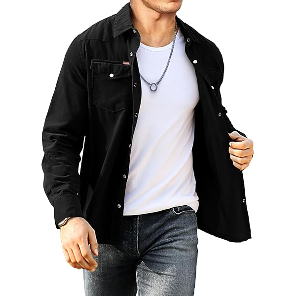 Svanco Hemdjack voor heren, lichte zomerjas, geruite voering, jas, geruit, overgangsjas, cargo, cowboy, jas met meerdere zakken, donkerblauw, M