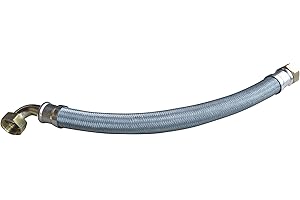 SOMATHERM FOR YOU, Flexible de chauffage 1" avec écrou tournant et coudé - Longueur 700 mm - DN26 - Tresses acier galvanisé - Raccords laiton - Température max 90°C - Pression max 6 bars