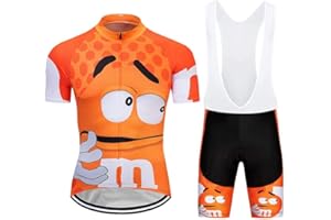 Moxilyn Abbigliamento Ciclismo da Uomo,Maglia Manica Corta+Pantaloncini,Cuscino Gel 9D,Ciclismo Moda Set Completo,Ciclismo Ciclismo Jerseys per Uomo,Ad Asciugatura Rapida Traspirante