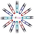 ikis Thread Cutter - Pack of 12 / 12Pcs U Sewing Scissors Clippers, Embroidery Thrum Yarn Fishing Thread Beading Cutter, Mini Small Snips Trimming Nipper, Great for Stitch,DIY Supplies