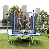 Sports Trampoline Gartentrampoline Outdoor Komplettset inkl. Sicherheitnetz,Leiter,Schuhtasche und Regenabdeckplane 14ft/430cm - 2