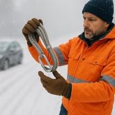 Eltos &Ccedil;elik &Ccedil;ekme Halatı, 3,5 Metre, 6‑8 mm Kalınlık, İzoleli, Dayanıklı Ara&ccedil; Kurtarma Halatı, Oto Y&uuml;k &Ccedil;ekme Halatı, G&uuml;venli 