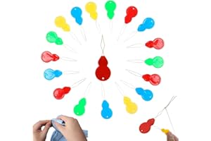 CZFDCK 60 Pcs Needle Threaders, Needle Threader, Needle Threaders Hand Sewing Gourd Shaped Needle Threader, Hand Machine Sewing Tool, DIY Threading Tool (4 Colors)