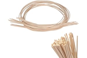 Inscrip 100 bastoncini per tubi d'india da 3 mm, materiale intrecciato, per fai da te, per profumare ambienti (30 cm)