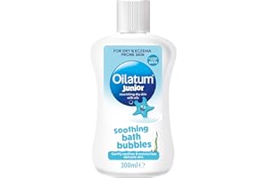 Oilatum Junior Soothing Bath Bubbles, For Dry, Sensitive & Eczema-Prone Skin, Gentle Cleanser Soothes & Moisturise Delicate Skin, Everyday use for Babies & Children, Fragrance Free, 1 x 300ml