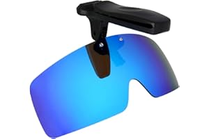 HKUCO Verstärken Sonnenbrille Clip Blau Polarisiert Lenses Hat Visors Clip-on Sonnenbrille Zum Fishing/Biking/Hiking/Golf UV400 Protect