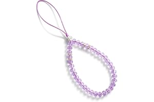 CHUQING Chaîne de téléphone portable Perles Courtes Sangle de téléphone portable Lanière de téléphone Dragonne de téléphone portable Chaîne de perles Pendentif Chaîne de poignet