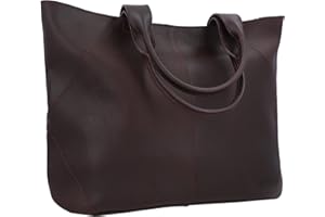 Gusti Shopper Leder - Cecilia Handtasche Ledertasche Henkeltasche mit Reißverschluss Braun Leder