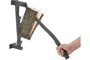 JUDEMII Manuell vedklyvning med handskar, väggfäste, vedklyv, säker tändklyvning, handvedklyv, vägg, vedklyvning för små torra barrträ, tall, gran och gran