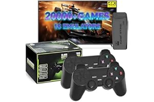 Higoal Wireless Retro Games Console with 20,000+ Classics, 4K HDMI & Dual Wireless Controllers – Plug and Play for TV