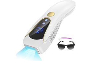 DEPLITE Ice Cooling IPL Hair Removal Device, Painless 3 in 1 Laser Hair Removal Device, 9 Energy Levels Max 19.35J, 600nm Red Light Hair Removal Machine for Face Bikini Arm Leg Body