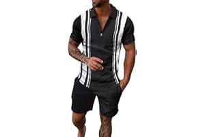 ETHKIA Men's Casual Tracksuit Set loose fitting Floral Print Men Summer sets Casual button down Henley T Shirts For Men Stretch Holiday Fashionable Set Valentine's Day tee Outfits For Men 2 Piece Sets Formal
