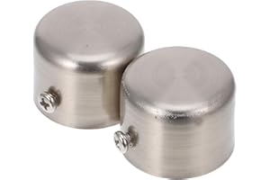 VORCOOL Endstücke für Gardinenstange, 2 Stück, 28 mm, silberfarben