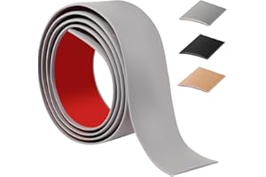 ZTOWOTO 100cm Barre De Seuil Adhesive，Flexible Seuil De Porte Adhesif PVC,Barres De Transition De Seuil Pour La Cuisine/Salon,Profil De Transition Pour Joindre Les Joints De Sol/Carrelage/Laminé（5cm，Grey）