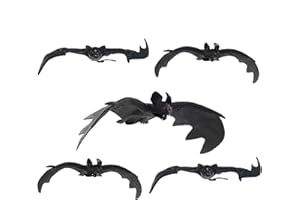 FUNKLU Halloween Pipistrelli, Halloween Decorazioni, Pipistrelli da Appendere, Pipistrelli spettrali Decorazione, 6 Pezzi,Halloween Decorazioni Giardino, Finestra, Parete