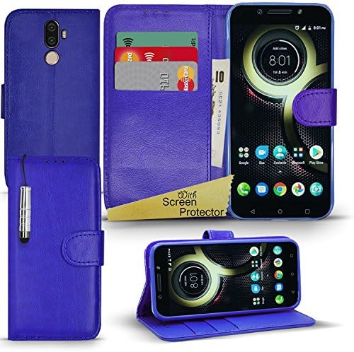 Lenovo K8 Note - Premium Wallet Leather Case Book Cover Flip Stand + Cloth + Stylus [Inside Gel Case] (Lenovo K8 Note, Blue)