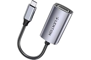 LENTION Adaptador USB C a VGA, Convertidor de Cable Tipo C VGA para MacBook Pro 2016-2023, Nuevo iPad/Surface/Mac Air, Samsung S21/S20/S10/Note 21/20, Stable Driver Certificado (CU606, Gris)