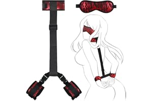 UKINGLE Juguetes Eróticos para Pareja Sexuales SM Juguetes Sexuales BDSM Esposas Eróticos Sexuales Mujer Sex Toys Sex Shopping Mujer Hombre (Rojo)