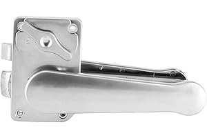 SYNYEY Serratura della porta, set di blocco della leva della porta del bagno Manopola della maniglia del bagno Cromo lucido per Camper RV Yacht