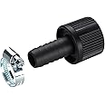 Gardena Suction Hose Connector Piece 19 mm (3/4 Inch ) Pump Connection Piece with the Hose Clamp to the Vacuum-Tight Connection to the Suction Hose (1723-20)