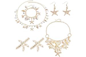 Byfoyif Muschelkette Kette Damen Halskette Schmuck Set Accessoires für Sommer Strandurlaub