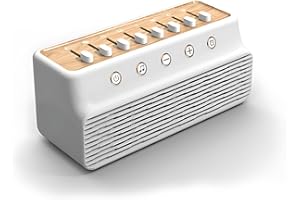 Kingbar Machine à Bruit Blanc, 8 Options de mixage de Sons naturels, Enceinte Bluetooth Portable, pour Dormir, Maison, Bureau, Voyage, Cadeau pour Adult Bébé, White