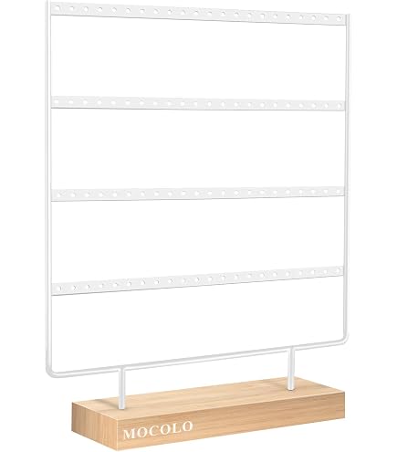PATIKIL 30 Appendiabiti Porta Orecchini In Acrilico - Mini Ganci Trasparenti 55x40 Mm - Espositore Da Banco O Viaggio - 3