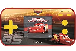 Lexibook- Cars The Movie Disney Console Portable Compact Cyber Arcade, 150 Jeux, écran LCD, à Piles, Rouge, JL2367DC