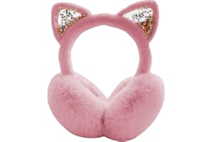 SUGSHYN Orejeras Frio Orejeras Niña de Invierno Ajustable Plegables Peluche Lindo Earmuffs de Felpa con Orejas de gato Regalo de Invierno