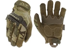 Mechanix Wear Guantes MECHANIX Mod MPACT Multicam Talla M Militar Goma rígidos Exteriores Hombre Ciclismo Motocicleta Caza Tiro Camping Airsoft Paintball Trekking 34839 + Portabotellas de Regalo